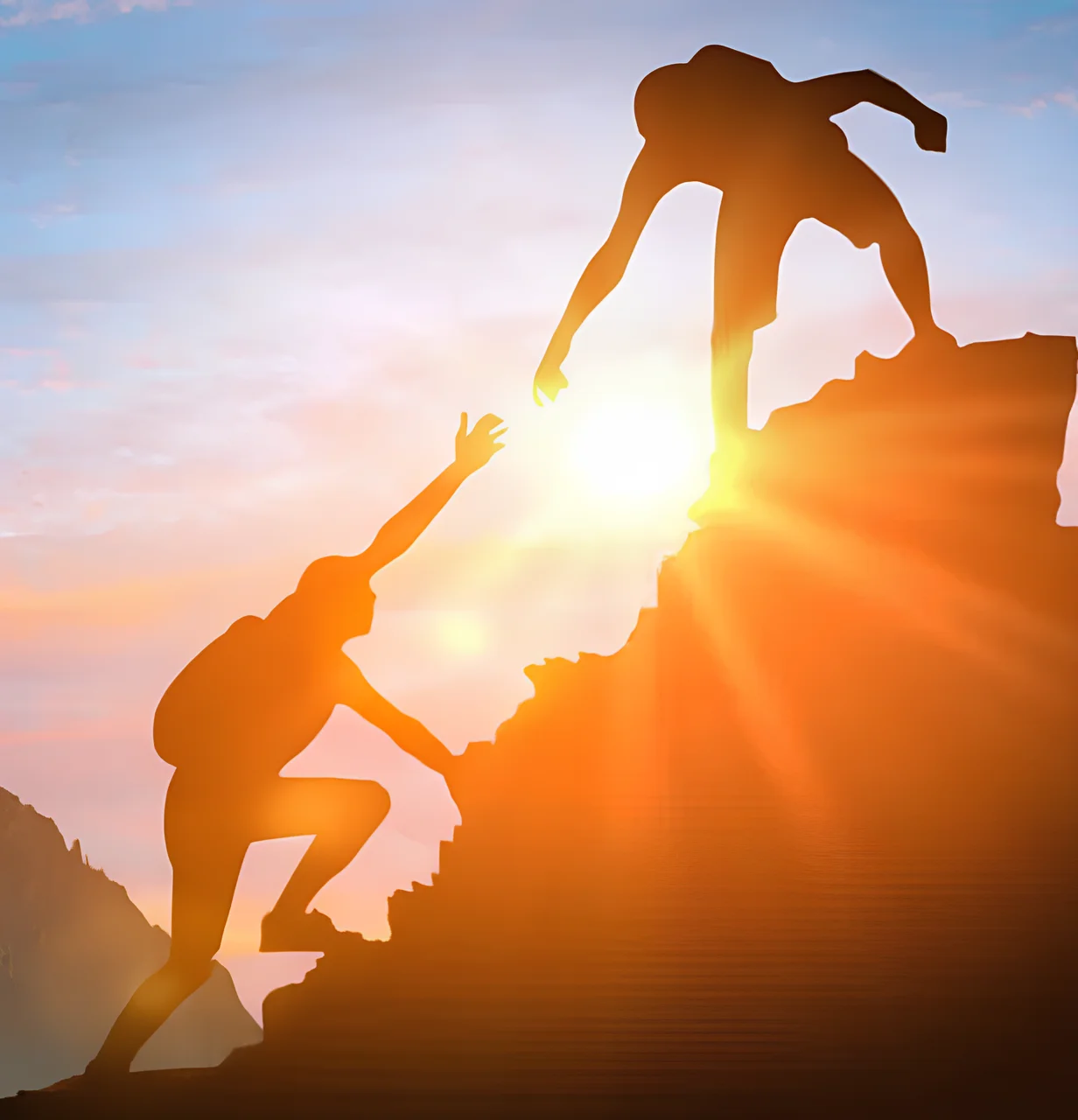 Deux mains qui se tendent symbolisant la solidarité et l'aide mutuelle pour soutenir les personnes en situation de handicap